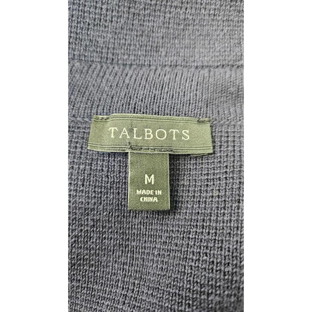Talbots Women's Navy Blue Double-Breasted Knit Blazer Sweater Size Medium‎ - Picture 4 of 8